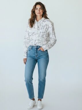 Cheap Monday / Sz M / Graphic Print Button Down